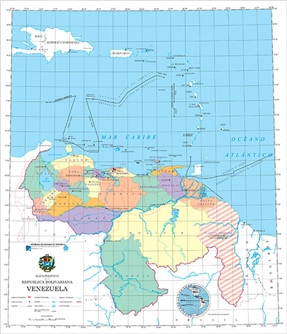 ベネズエラの地図